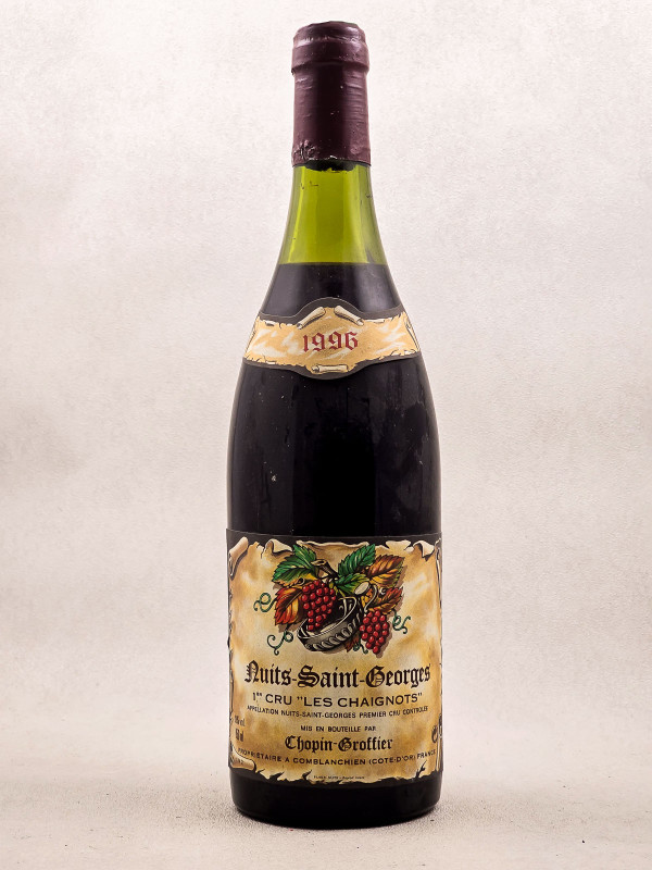 Chopin-Groffier - Nuits St Georges 1er cru "Les Chaignots" 1996