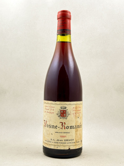 Jean Grivot - Vosne Romanée 1981