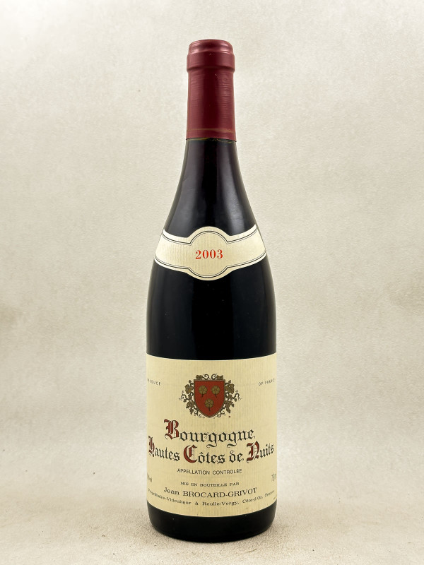 Brocard-Grivot - Hautes Côtes de Nuits 2003