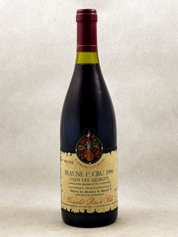 Grivelet Père & Fils - Beaune 1er cru "Clos des Aigrots" Tastevinage 1991