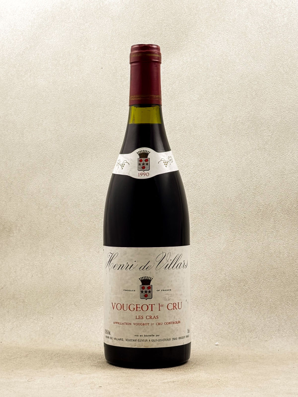 Henri de Villars - Vougeot 1er cru "Les Cras" 1990