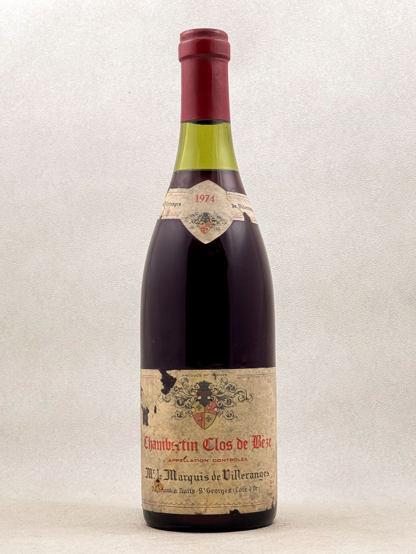 Marquis de Villeranges - Chambertin Clos de bèze 1974