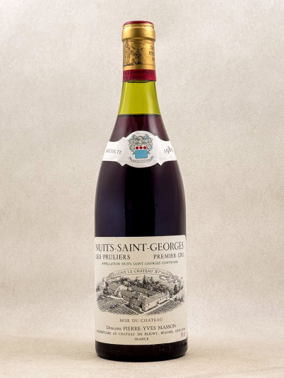 Pierre-Yves Masson - Nuits Saint Georges 1er cru "les Pruliers" 1980