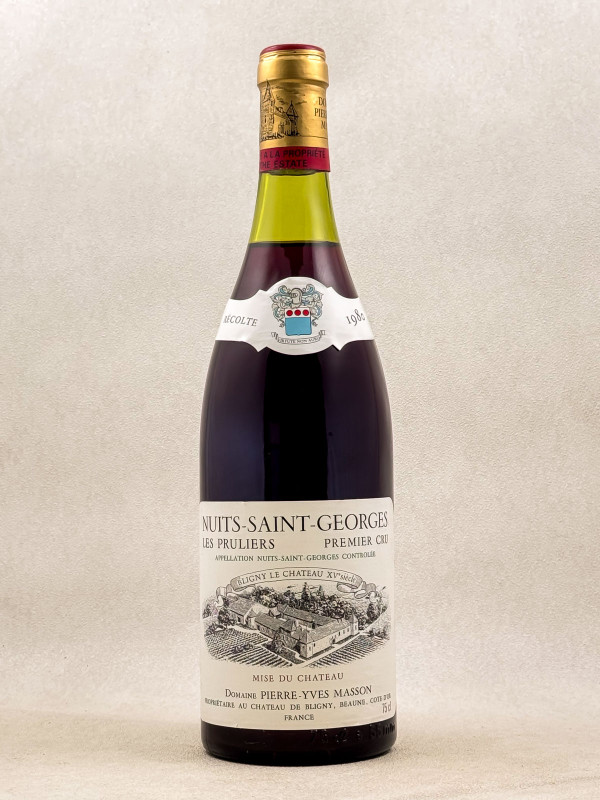 Pierre-Yves Masson - Nuits Saint Georges 1er cru "les Pruliers" 1980