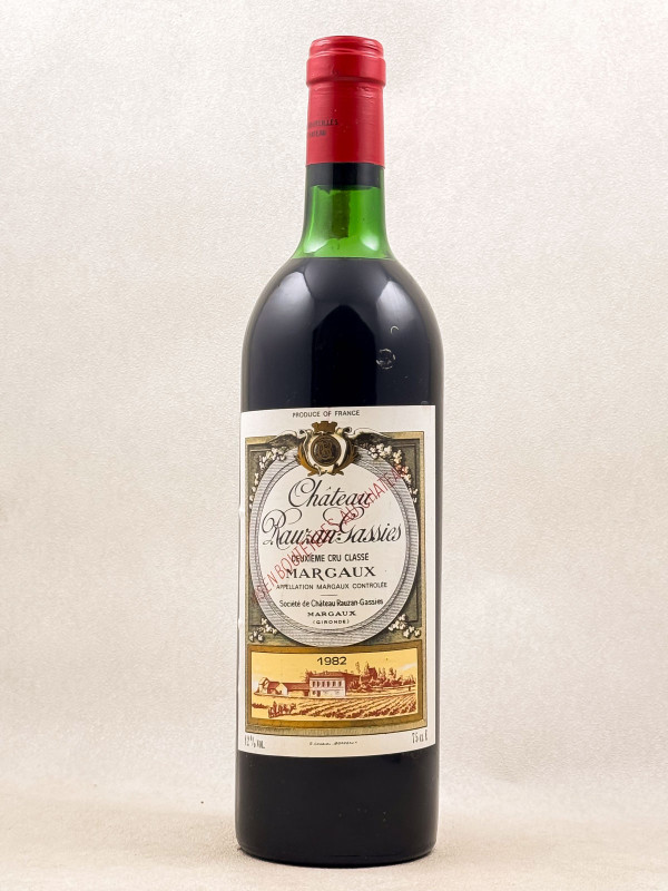 Rauzan Gassies - Margaux 1982