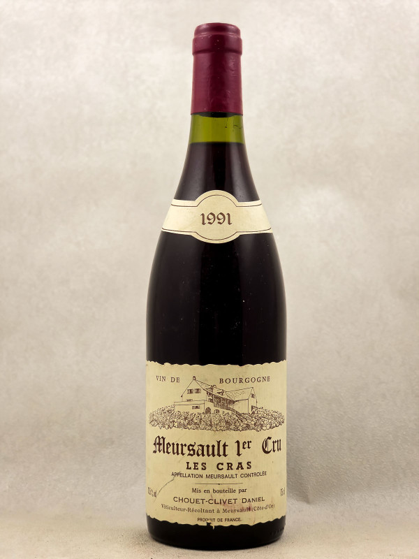 Daniel Chouet Clivet - Meursault 1er cru "Cras" rouge 1991