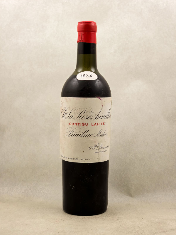 La Rose Anteillan Contigü Lafite - Pauillac 1934