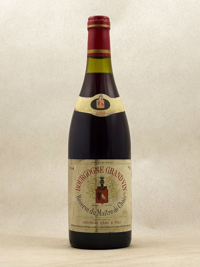 Grivelet - Bourgogne "Reserve du maitre de chais" 1988