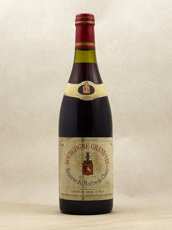 Grivelet - Bourgogne "Reserve du maitre de chais" 1988