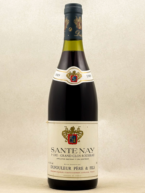 Dufouleur Père & Fils - Santenay 1er cru "Grand Clos Rousseau" 1989