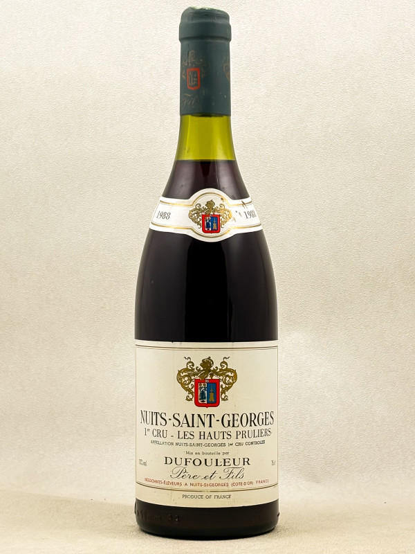 Dufouleur Père & Fils - Nuits Saint Georges 1er cru "Hauts Pruliers" 1988