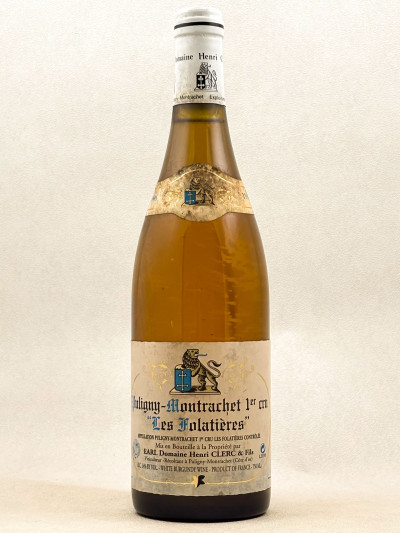 Henri Clerc - Puligny Montrachet 1er Cru "Les Folatières" 1996