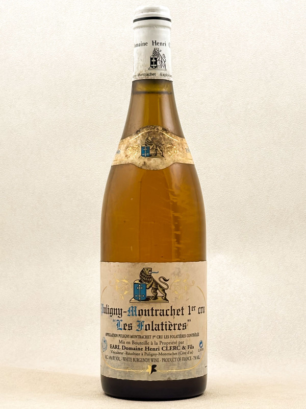 Henri Clerc - Puligny Montrachet 1er Cru "Les Folatières" 1996