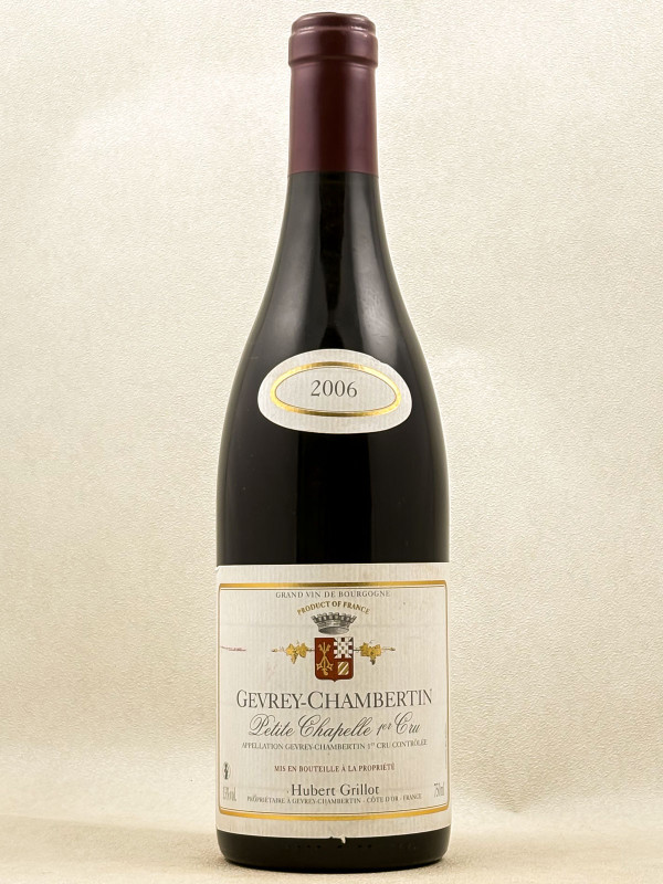 Hubert Grillot - Gevrey Chambertin 1er cru "Petite Chapelle" 2006