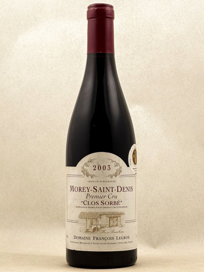 Legros - Morey St Denis 1er Cru "Clos Sorbé" 2003