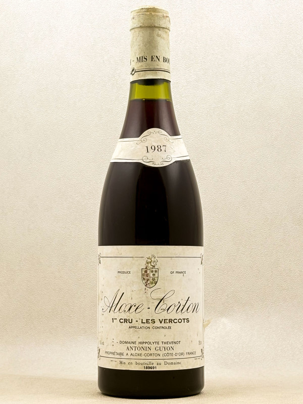 Antonin Guyon - Aloxe Corton 1er cru "Les Vercots" 1987