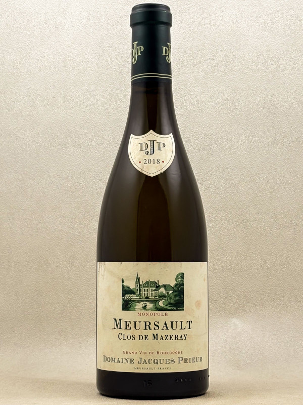 Jacques Prieur - Meursault "Clos de Mazeray" blanc 2018