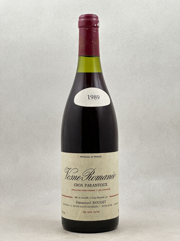 Emmanuel Rouget - Vosne Romanée 1er Cru "Cros Parantoux" 1989