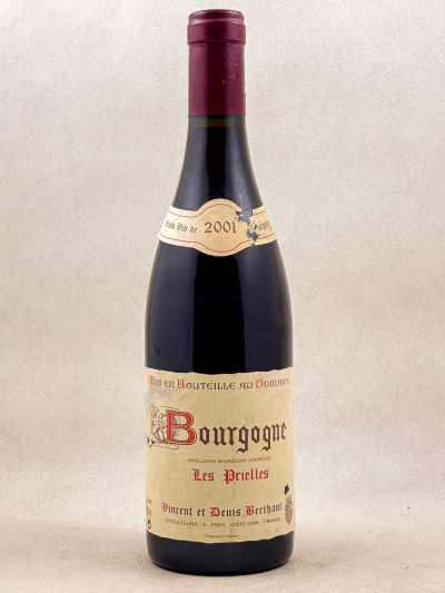 Vincent et Denis Berthaut - Bourgogne Pinot Noir "Les Prielles" 2001