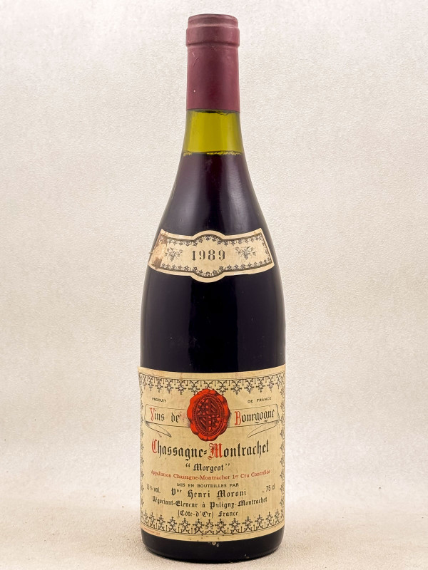 Moroni - Chassagne Montrachet 1er cru "Morgeot" rouge 1989
