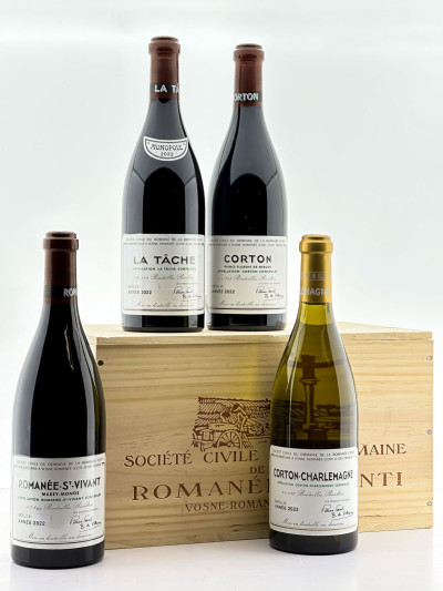 Assortiment Domaine de la Romanée Conti 2022 4bt DRC 1x RSV, 1x LT, 1x C, 1x CC