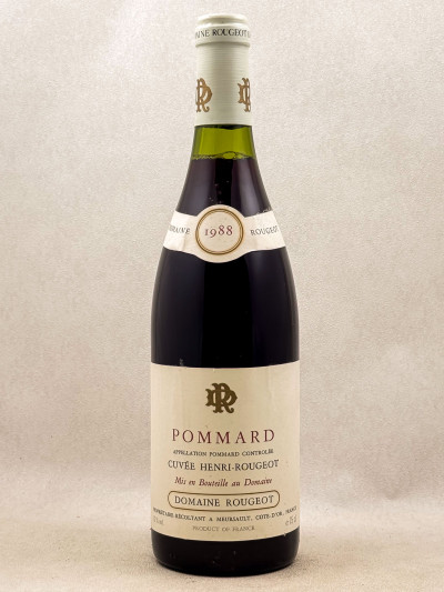 Rougeot - Pommard "Cuvée Henri Rougeot" 1988