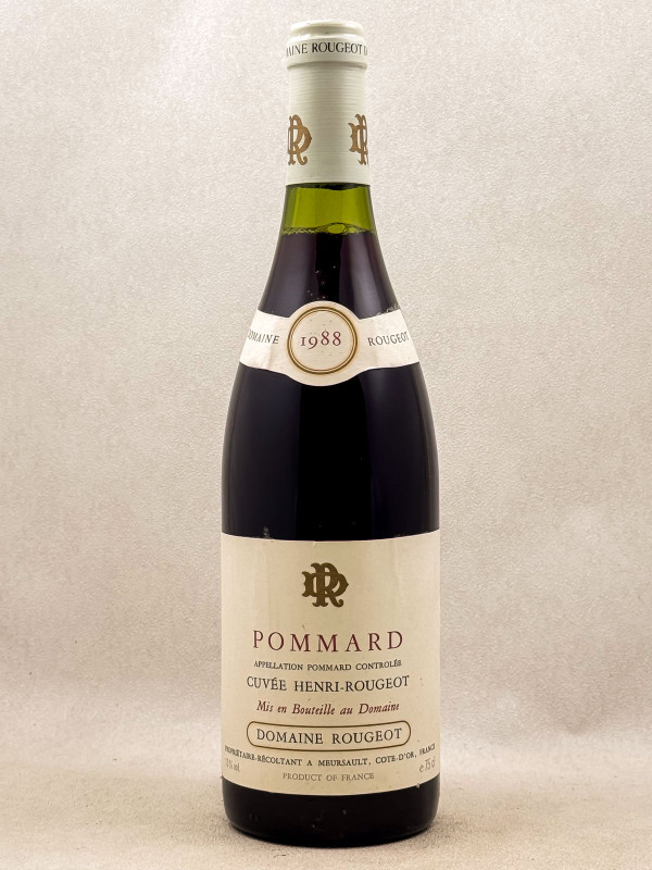 Rougeot - Pommard "Cuvée Henri Rougeot" 1988