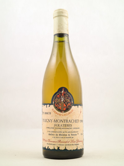 Glantenay - Puligny Montrachet "Folatières" Confrérie des Chevaliers du Tastevin 1990
