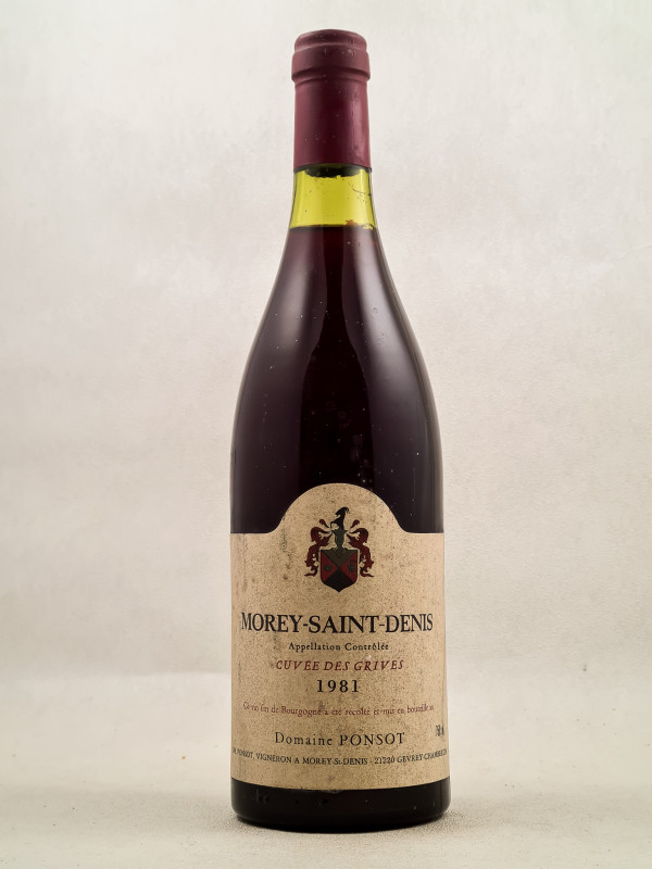 Ponsot - Morey St Denis "Cuvée des Grives" 1981